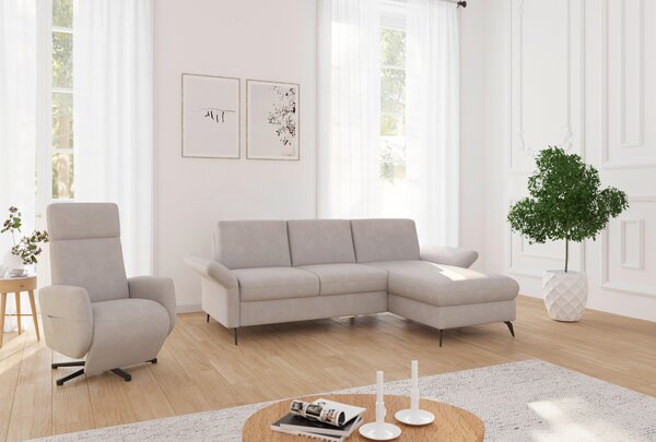 ROHOVÁ SEDAČKA, textil, sivobéžová Sit & More - Sedačky, Online Only