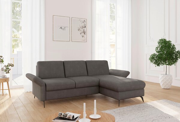 ROHOVÁ SEDAČKA, textil, grafitová Sit & More - Sedačky, Online Only