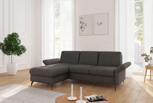 ROHOVÁ SEDAČKA, textil, grafitová Sit & More - Sedačky, Online Only