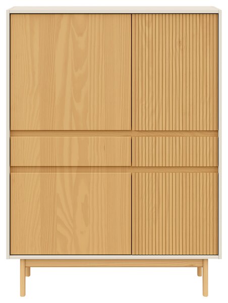 VYSOKÁ KOMODA, pínia, farba pínie, kašmírová, 102/136/42 cm Livetastic - Komody, Online Only