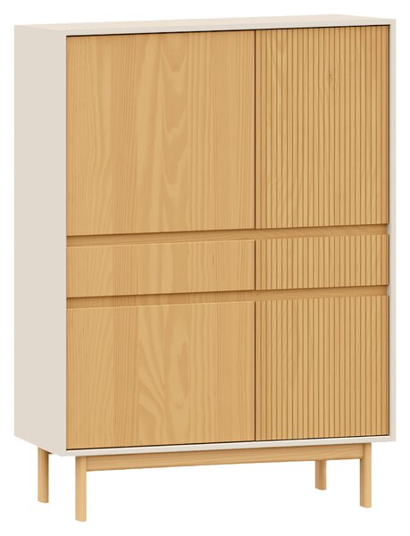 VYSOKÁ KOMODA, pínia, farba pínie, kašmírová, 102/136/42 cm Livetastic - Komody, Online Only