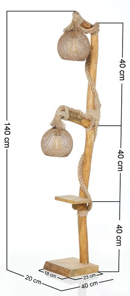 Opviq Stojacia lampa Arbor II 140 cm hnedá