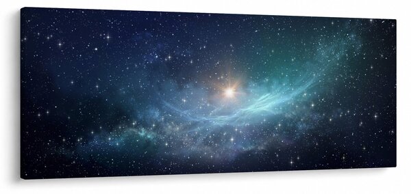 Obraz - Hviezdy a hmlovina (120x50 cm)