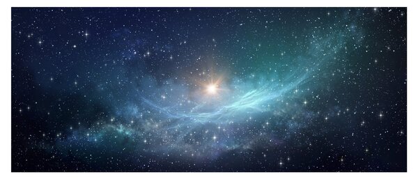 Obraz - Hviezdy a hmlovina (120x50 cm)