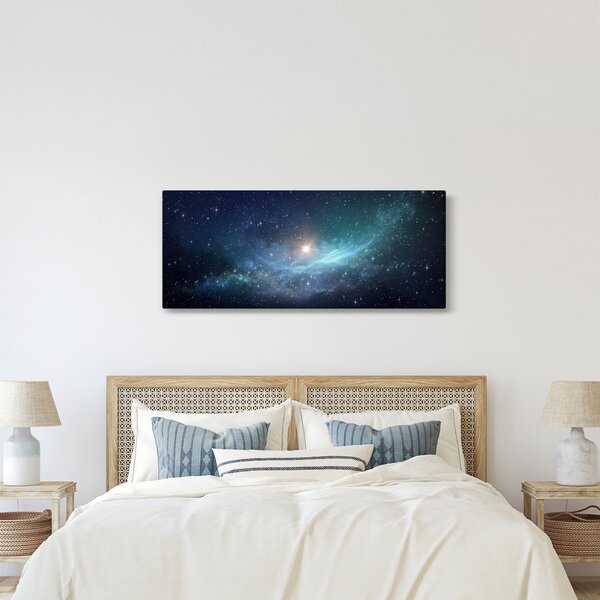 Obraz - Hviezdy a hmlovina (120x50 cm)