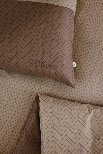 POSTEĽNÁ BIELIZEŇ, makosatén, hnedá, 135/200 cm S. Oliver - Online Only bytové doplnky, Online Only