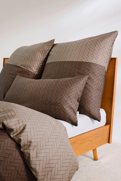 POSTEĽNÁ BIELIZEŇ, makosatén, hnedá, 135/200 cm S. Oliver - Online Only bytové doplnky, Online Only