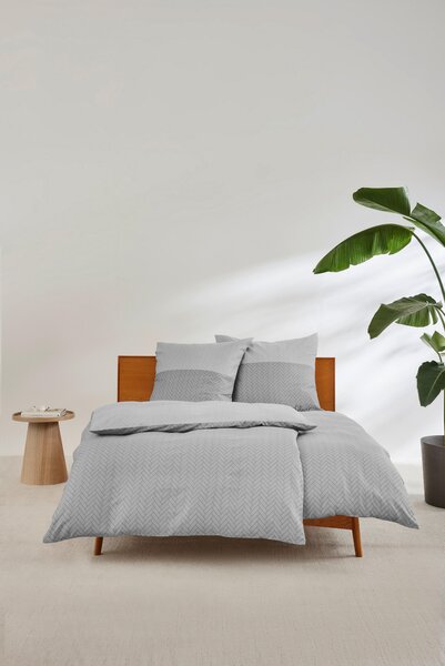 POSTEĽNÁ BIELIZEŇ, makosatén, sivá, 155/220 cm S. Oliver - Online Only bytové doplnky, Online Only