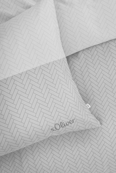 POSTEĽNÁ BIELIZEŇ, makosatén, sivá, 155/220 cm S. Oliver - Online Only bytové doplnky, Online Only