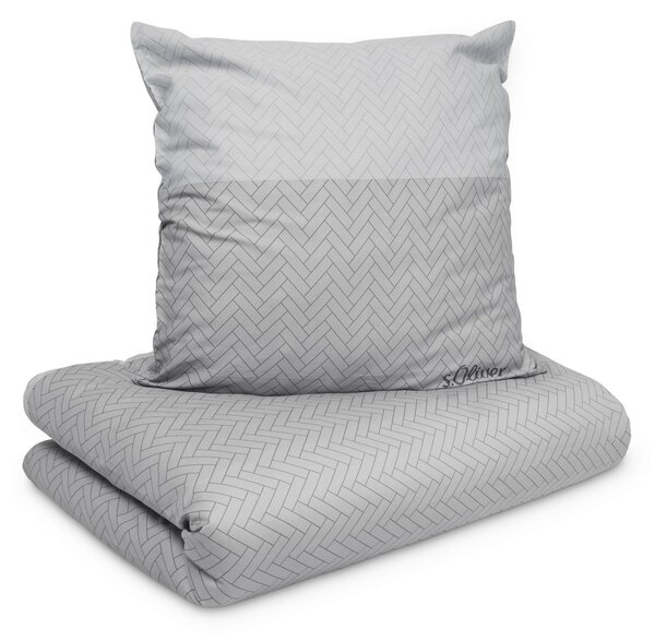 POSTEĽNÁ BIELIZEŇ, makosatén, sivá, 155/220 cm S. Oliver - Online Only bytové doplnky, Online Only