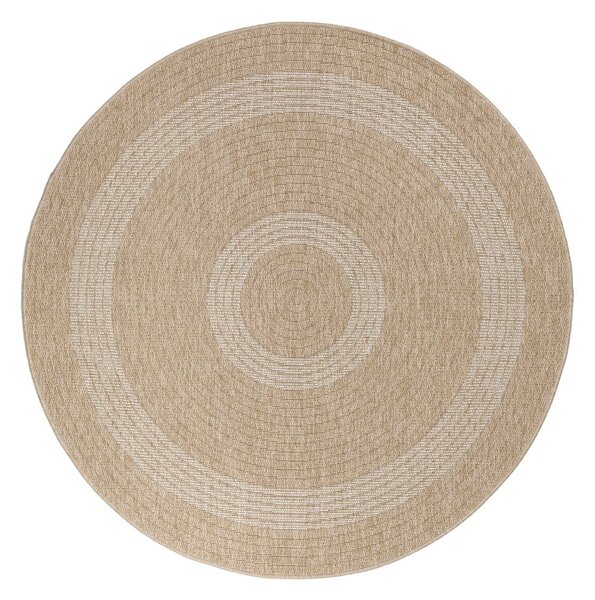 Béžový okrúhly vonkajší koberec ø 120 cm Comilla – Ayyildiz Carpets