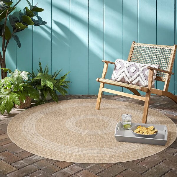Béžový okrúhly vonkajší koberec ø 120 cm Comilla – Ayyildiz Carpets
