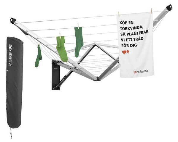 Vonkajší nástenný sušiak na bielizeň WallFix 24m – Brabantia