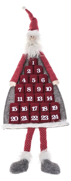 Závesný adventný kalendár Santa, 110 cm