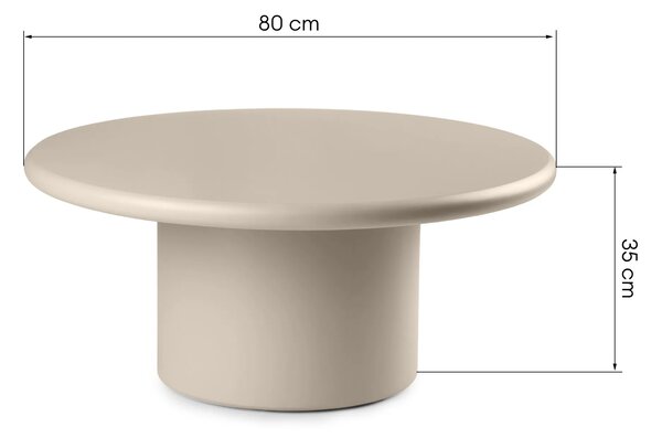 Hector Konferenčný stolík Arce 80 cm béžový
