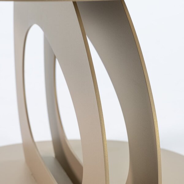 Béžový kovový konferenčný stolík 55x66 cm Tonda – Spinder Design