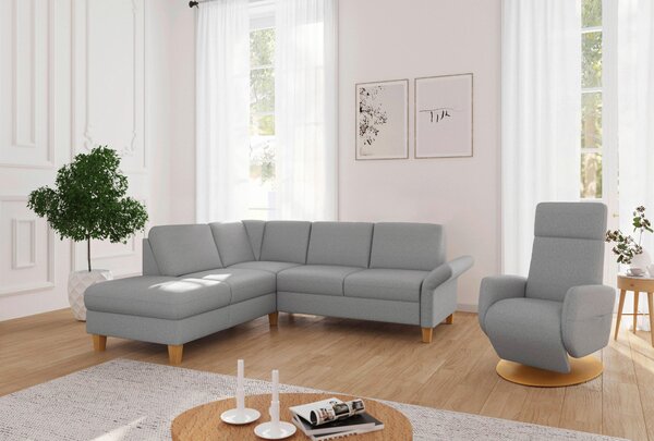 ROHOVÁ SEDAČKA, textil, svetlosivá Sit & More - Sedačky, Online Only