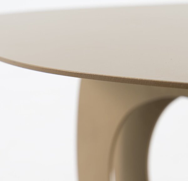 Béžový kovový konferenčný stolík 55x66 cm Tonda – Spinder Design
