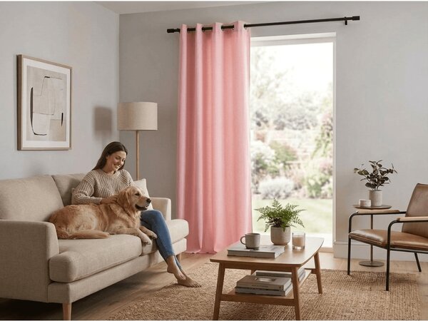 Záves OXFORD LIGHT 140x250 cm, ružový Zavesenie: Riasiaca páska