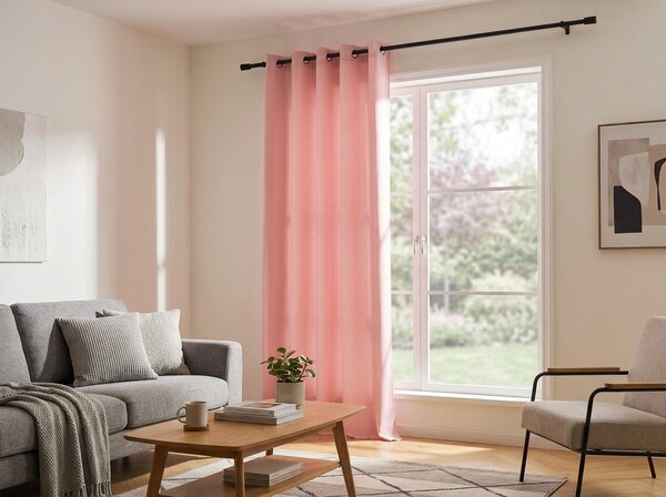 Záves OXFORD LIGHT 140x250 cm, ružový Zavesenie: Riasiaca páska