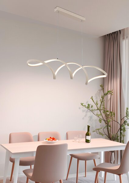 ZÁVESNÉ LED SVIETIDLO, 100/22/120 cm Novel - Interiérové svietidlá