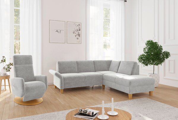 ROHOVÁ SEDAČKA, textil, svetlosivá Sit & More - Sedačky, Online Only