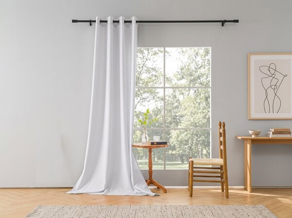 Záves OXFORD LIGHT 140x250 cm, biely Zavesenie: Riasiaca páska