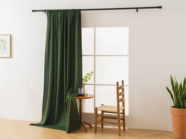 Záves OXFORD LIGHT 140x250 cm, tmavozelený Zavesenie: Riasiaca páska
