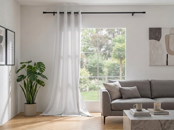 Záves OXFORD LIGHT 140x250 cm, biely Zavesenie: Riasiaca páska