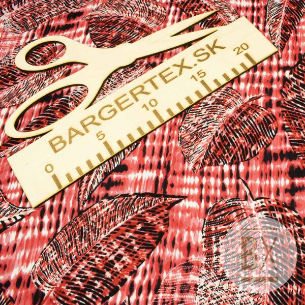 Metráž Viskóza vzor - Red Leaves