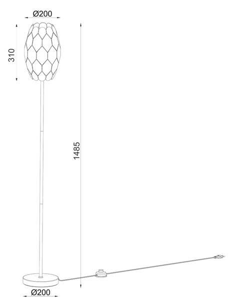 STOJACIA LAMPA, 20/148,5 cm Novel - Online Only bytové doplnky, Online Only