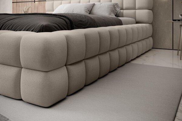 NovýNábytok.sk Manželská posteľ 180x200 cm Drosperos (bežová) (s úl. priestorom, s roštom). Akcia -14%. Vlastná spoľahlivá doprava až k Vám domov. 1163765