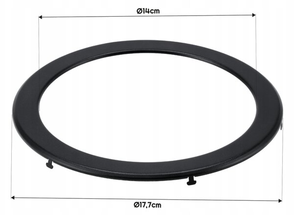 PHILIPS Okrúhly čierny rám 150mm pre panely 176,5mm 12W - dekoratívne