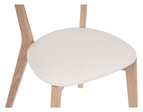 Jedálenská stolička z dubového dreva s bielym sedákom Arch - Essentials