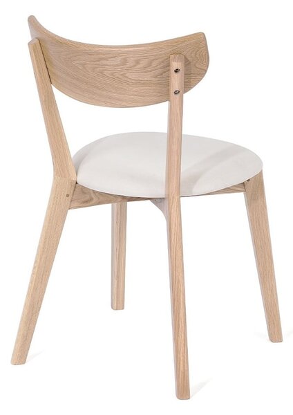 Jedálenská stolička z dubového dreva s bielym sedákom Arch - Essentials