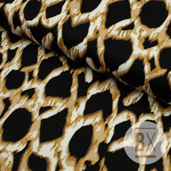 Metráž Bavlnený Satén - Tvary hnedá karamel