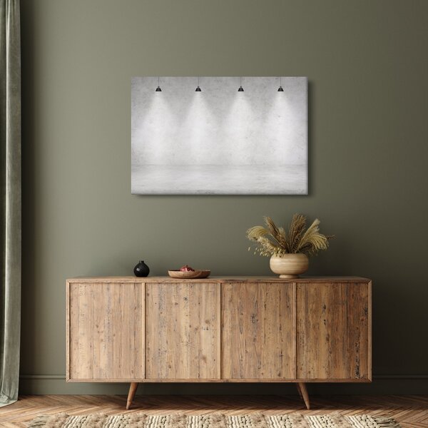 Obraz - Betónový múr so svetlami (90x60 cm)