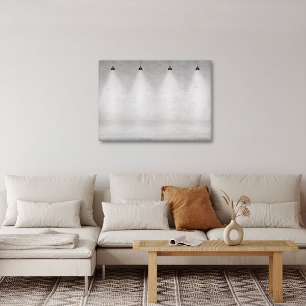Obraz - Betónový múr so svetlami (70x50 cm)