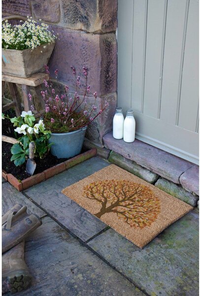 Rohožka z kokosového vlákna 40x60 cm Autumnal Tree of Life – Artsy Doormats