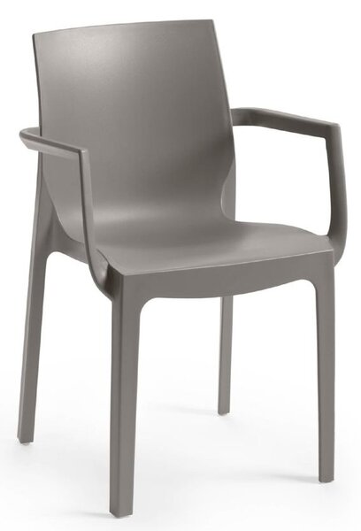 2x stolička Emma Armchair s podrúčkami - šedá
