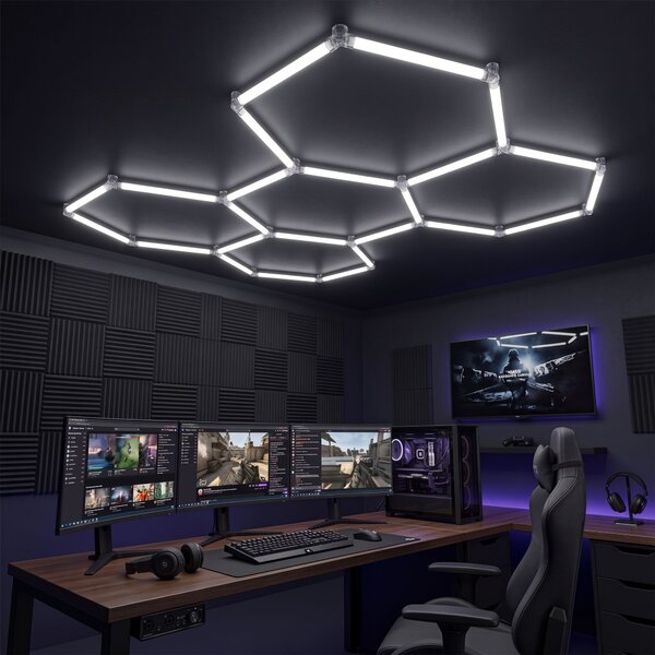 Toolight Toolight, LED stropné svietidlo HEXAGON 5 modulov, JNH051-H, biela, OSW-56243