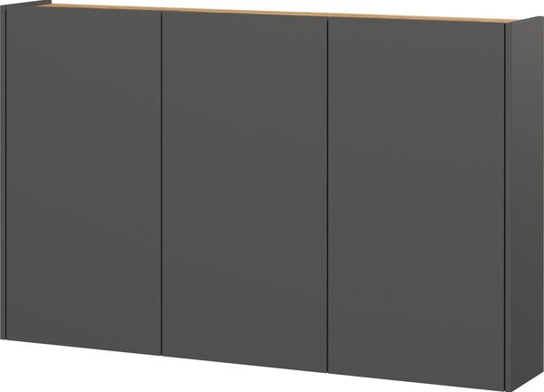 Antracitová závesná skrinka v dekore duba 138x87x25 cm Libbiano – Germania