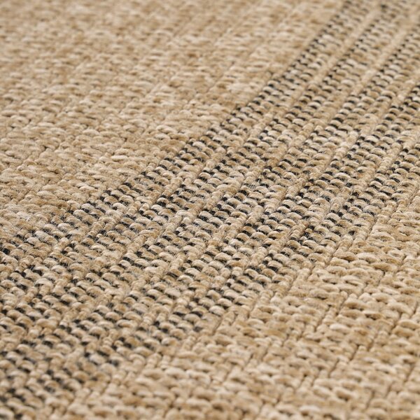 Čierno-béžový okrúhly vonkajší koberec ø 120 cm Comilla – Ayyildiz Carpets