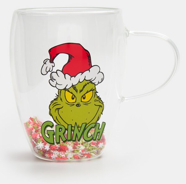 Sinsay - Vianočný hrnček s dvojitým dnom a farebným konfeti Grinch - viacfarebná