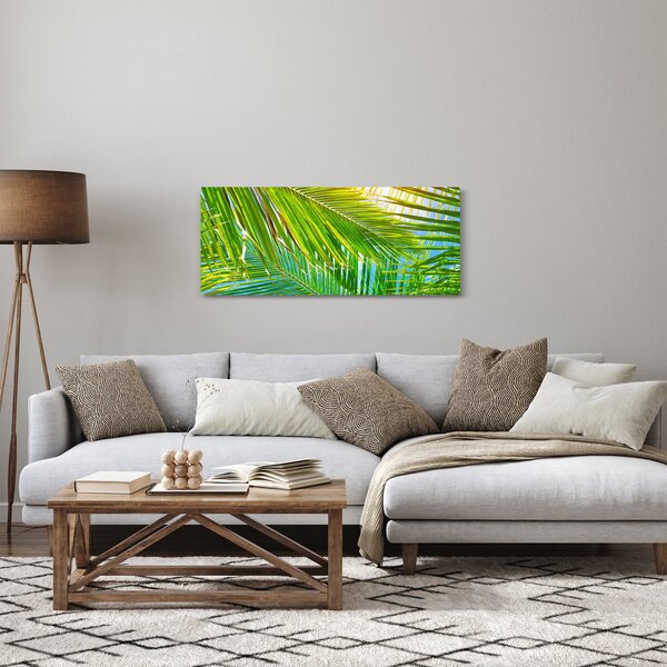 Obraz - Palmové listy (120x50 cm)
