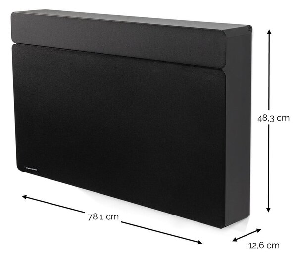 Čierna kovová výklopná/závesná skrinka na topánky 78x48x13 cm Luigi – Spinder Design