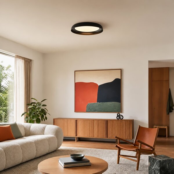 Stropné Lampa Lindby, Florie, Čierna, Obývacia izba, Plast, Moderný