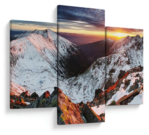 Obraz - Zimná horská panoráma (90x60 cm)