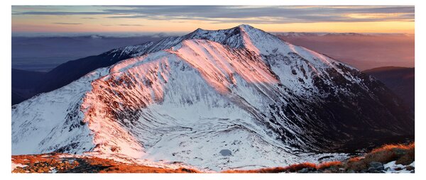 Obraz - Zimná horská panoráma II. (120x50 cm)