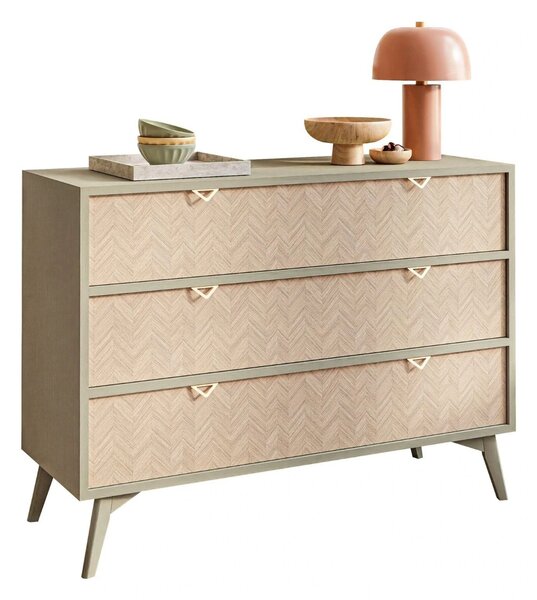 KOMODA FONDY JEDLIČKA SCANDI + EUKALYPTUS ŠUPLÍKY 106 cm